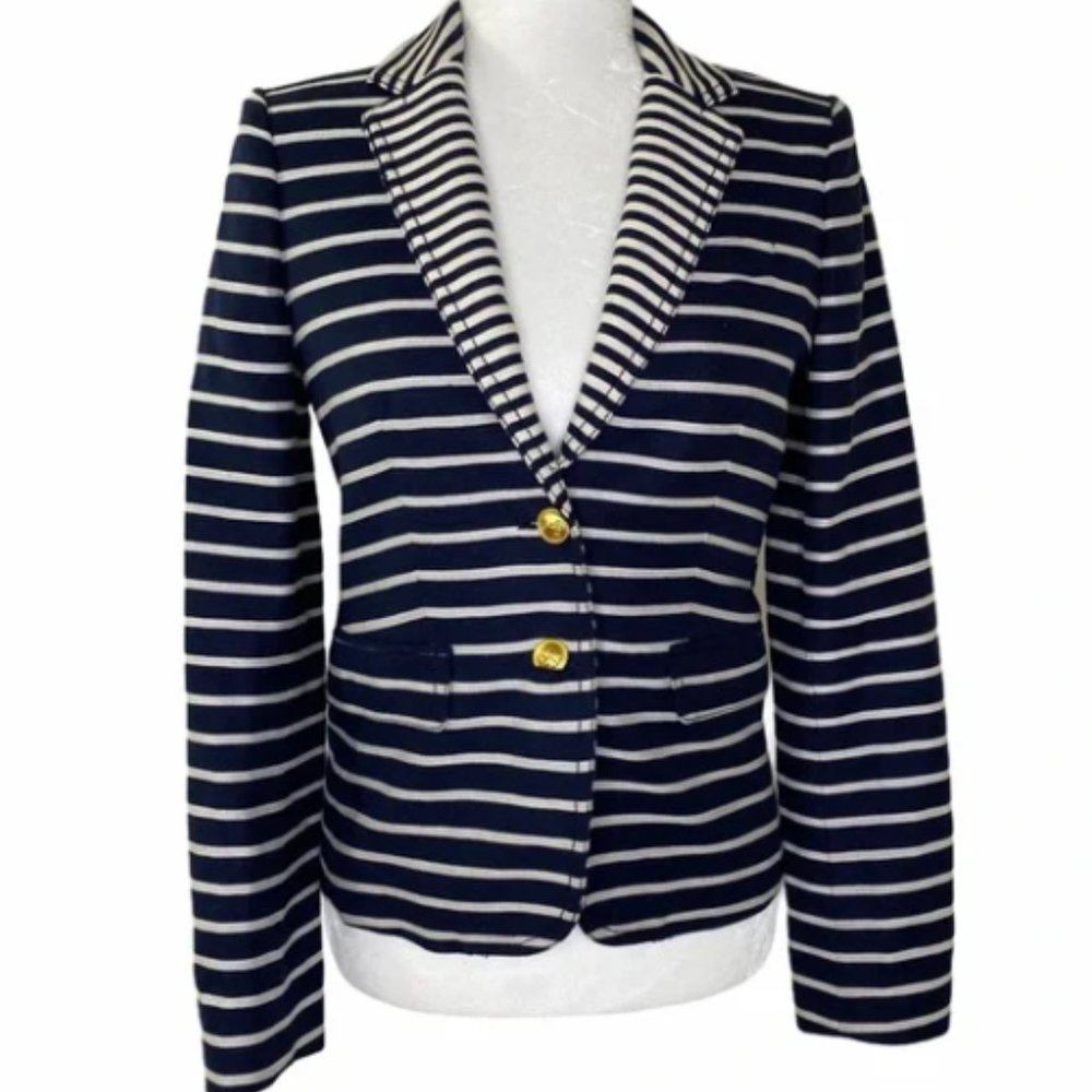 J. CREW Striped Schoolboy Blazer 10